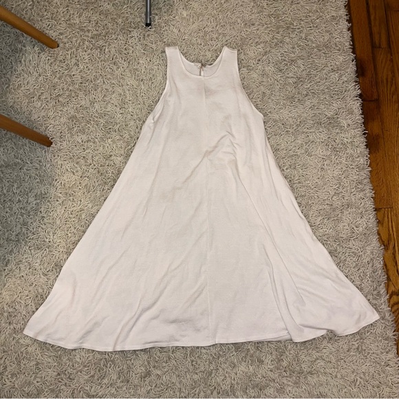 SOLD Aritzia wilfred free white flowy dress jersey swing summer boho bohemian - Picture 3 of 6